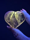 UV Reactive Amethyst Heart - #3