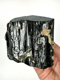 Black Tourmaline with Hyalite Opal - #1