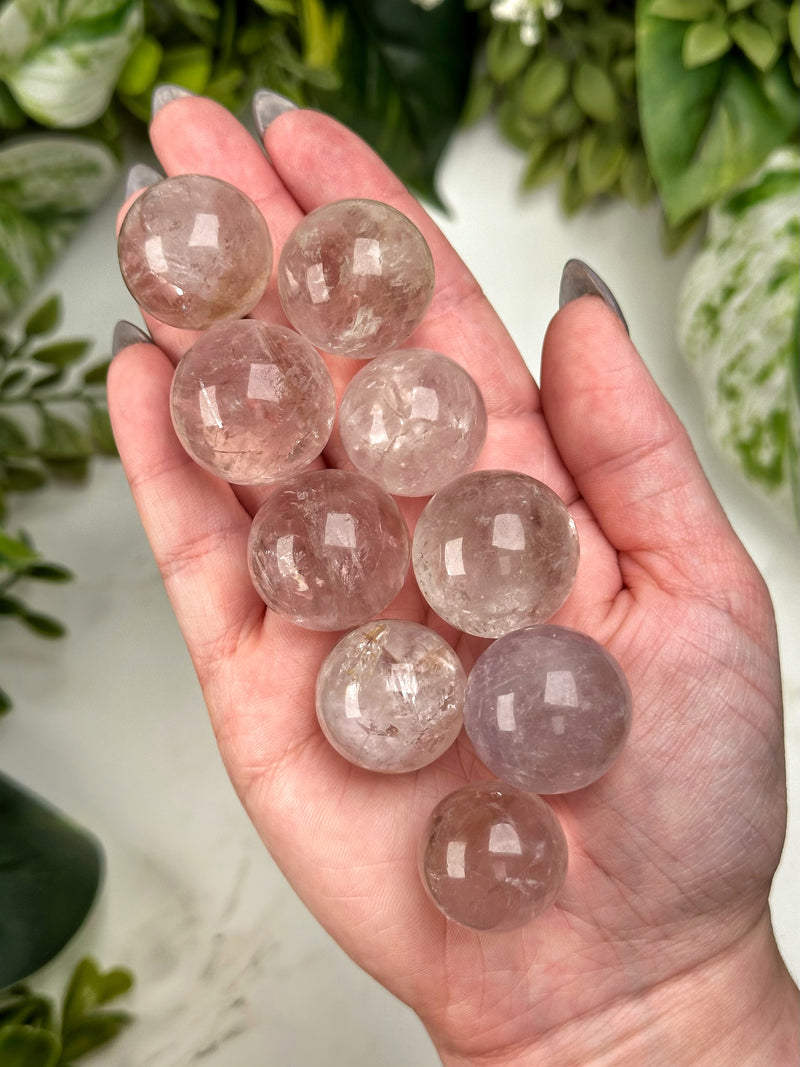 UV Reactive Amethyst Mini Spheres - Crown & Third-Eye Chakras - No. 64