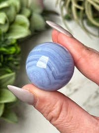 Blue Lace Agate Sphere - #11