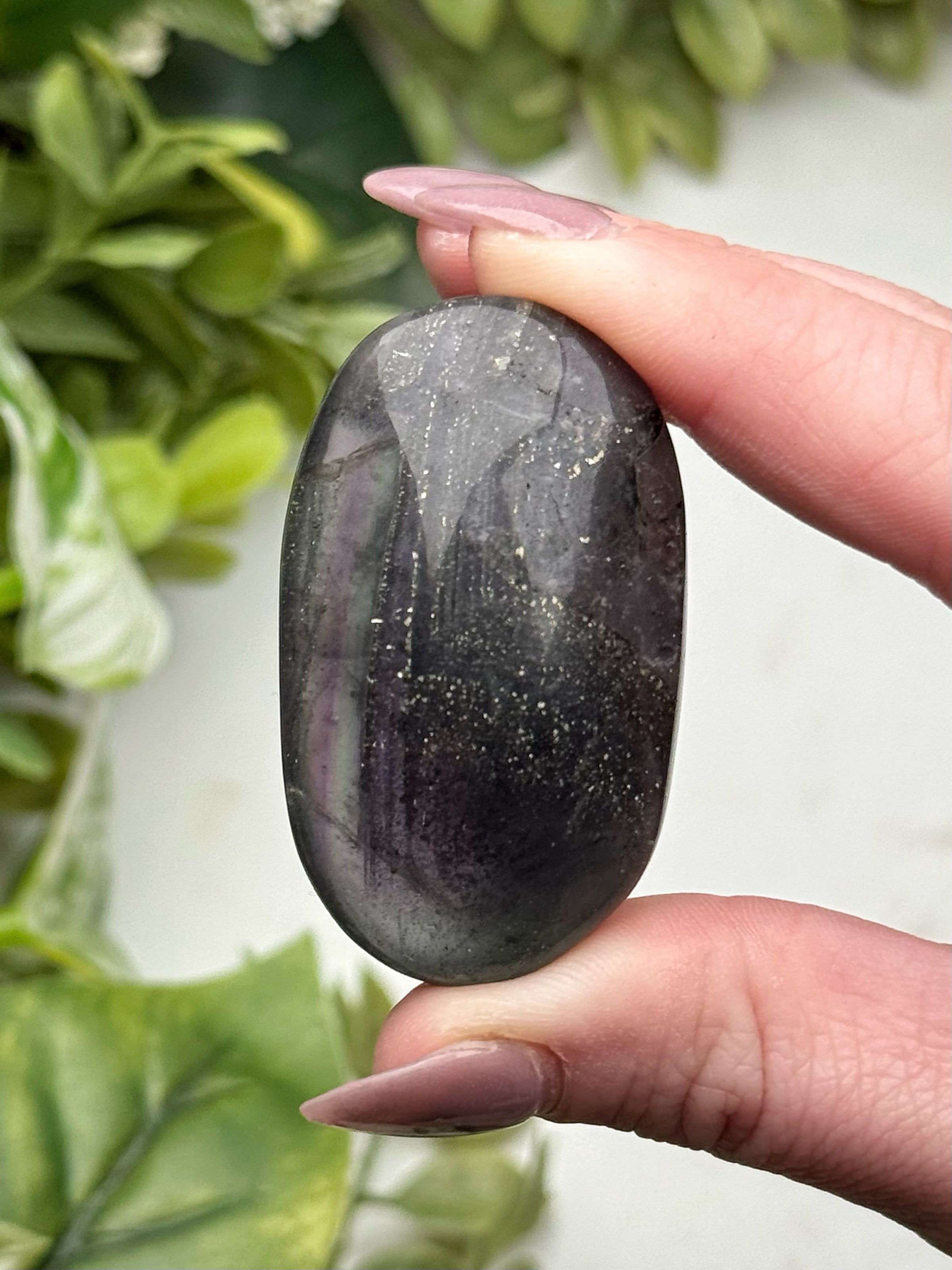 Fluorite with Pyrite Palmstone - #8