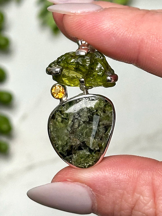 Peridot with Citrine Pendant - #2