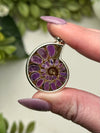 Sugilite Ammonite Inlay Pendant - #2