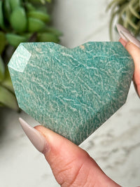 Amazonite Faceted Heart - #5