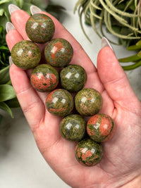 Unakite Mini Spheres - Heart Chakra - No. 29