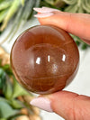 Peach Moonstone with Sunstone Sphere - #1