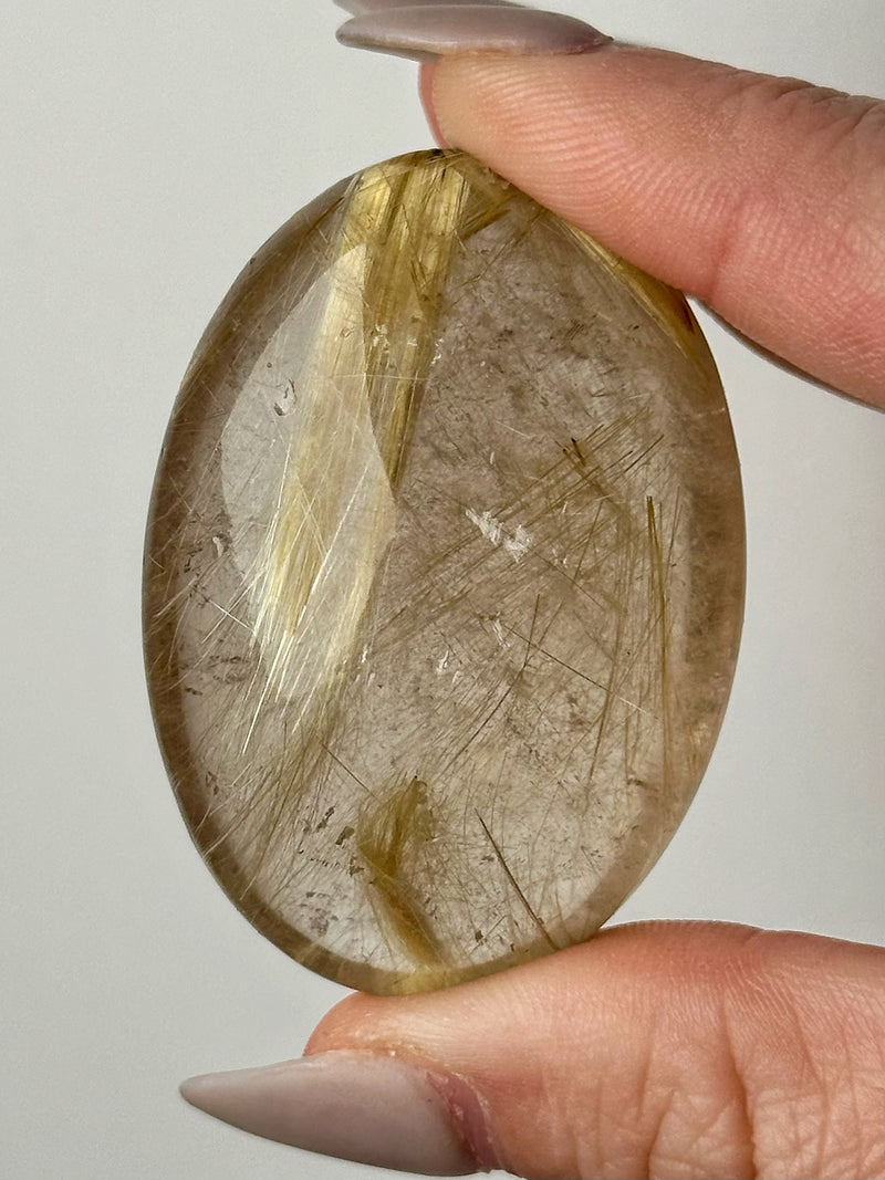 Gold Rutile Palmstone - #5