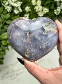 Purple Chalcedony Heart - #13