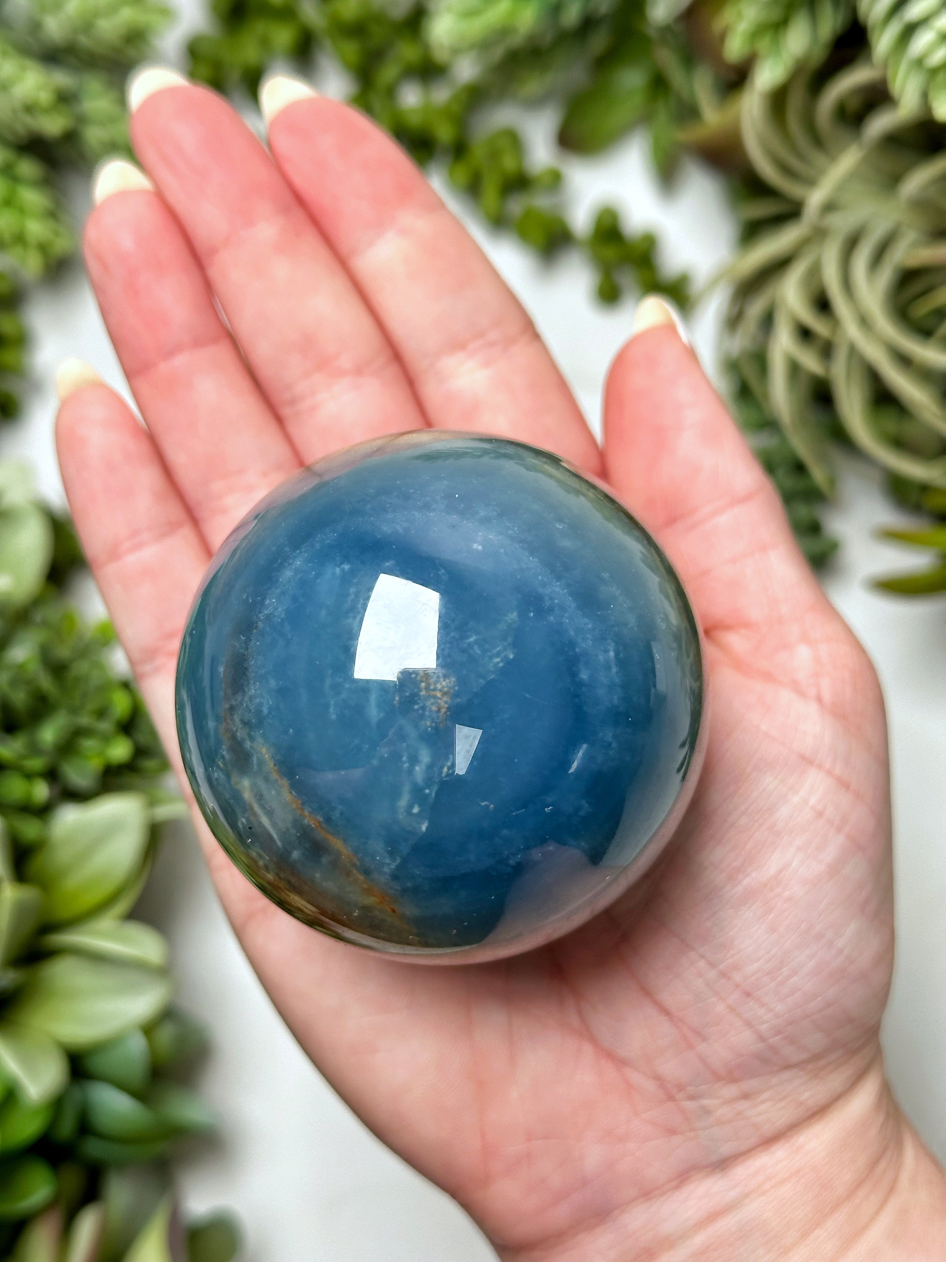 Blue Onyx Sphere - #8 – lovingthyselfrocks