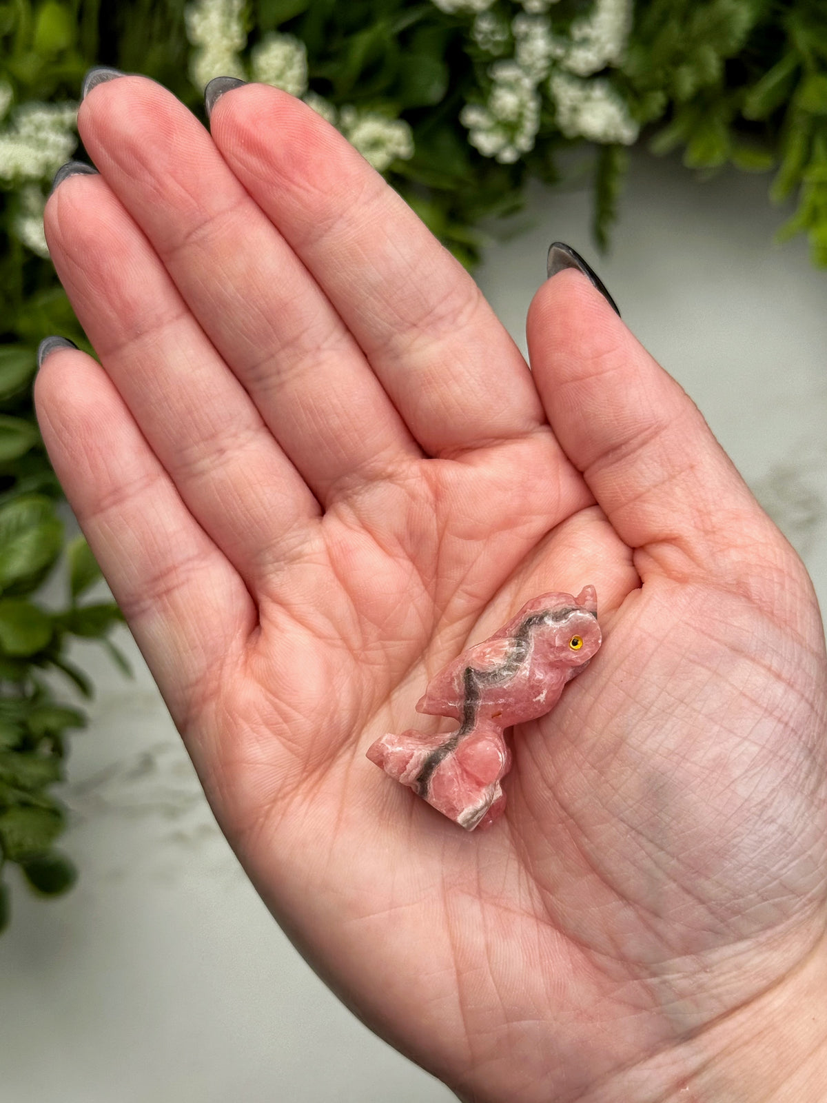 Rhodochrosite Owl - #5