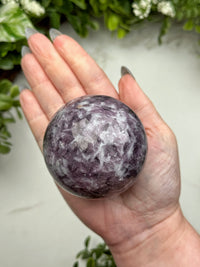 Gem Lepidolite Sphere - #16