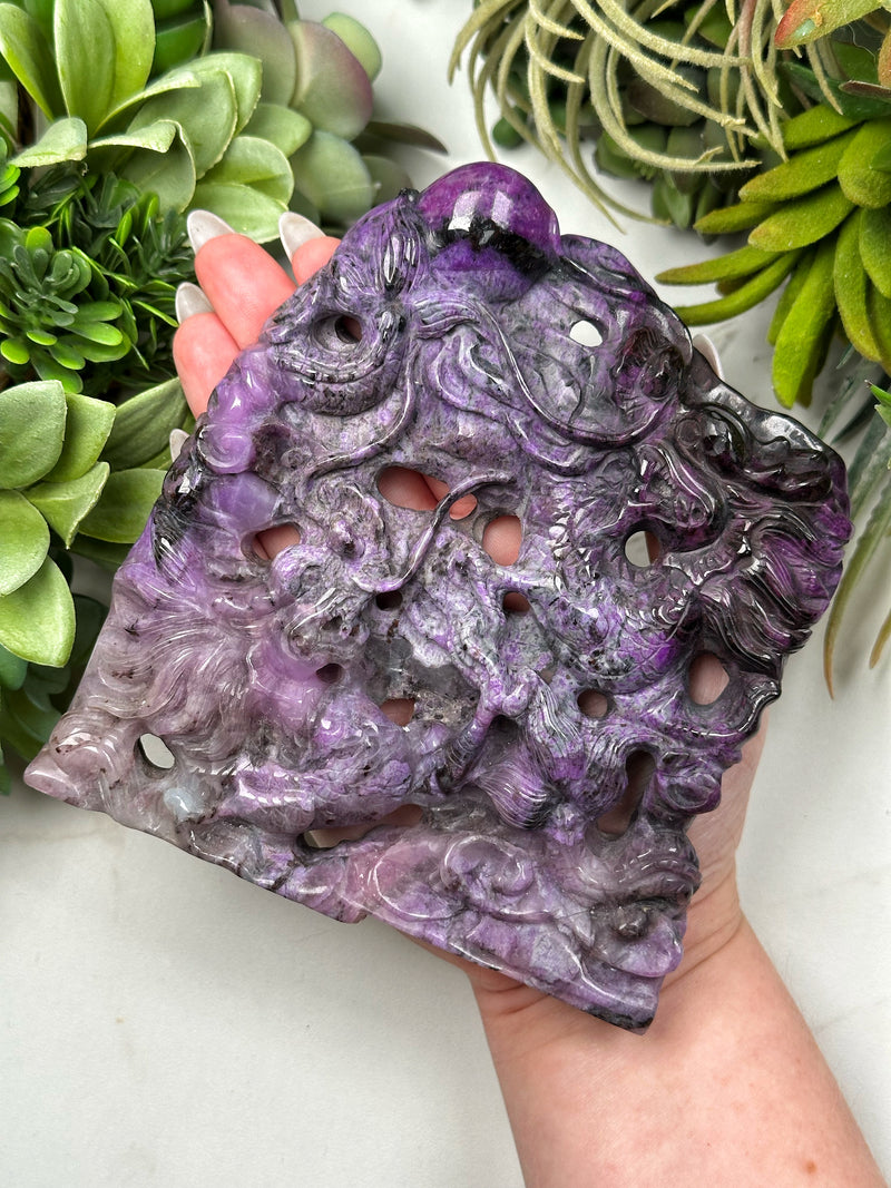 Sugilite Dragon Carving - #1