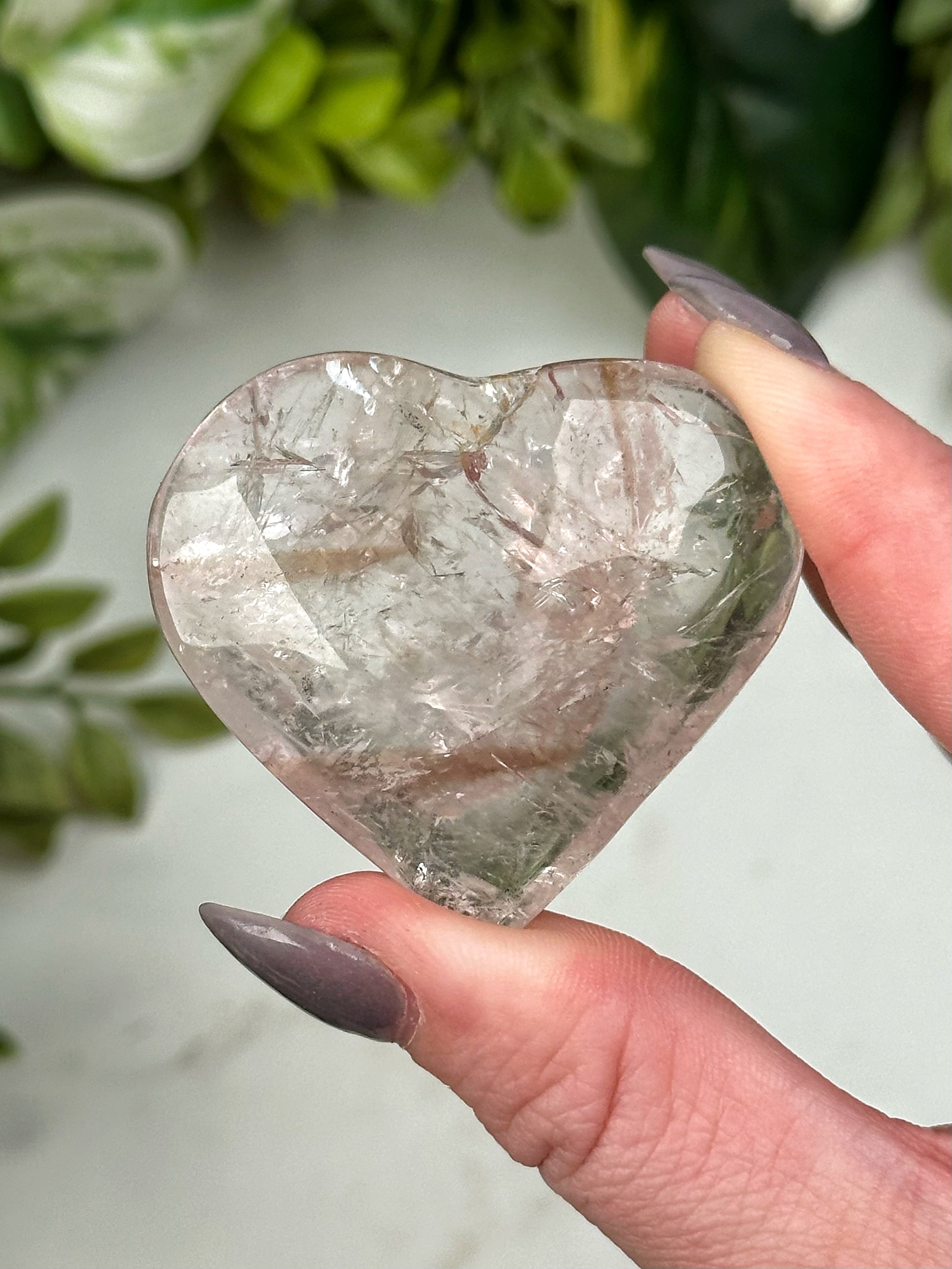 UV Reactive Amethyst Heart - #6