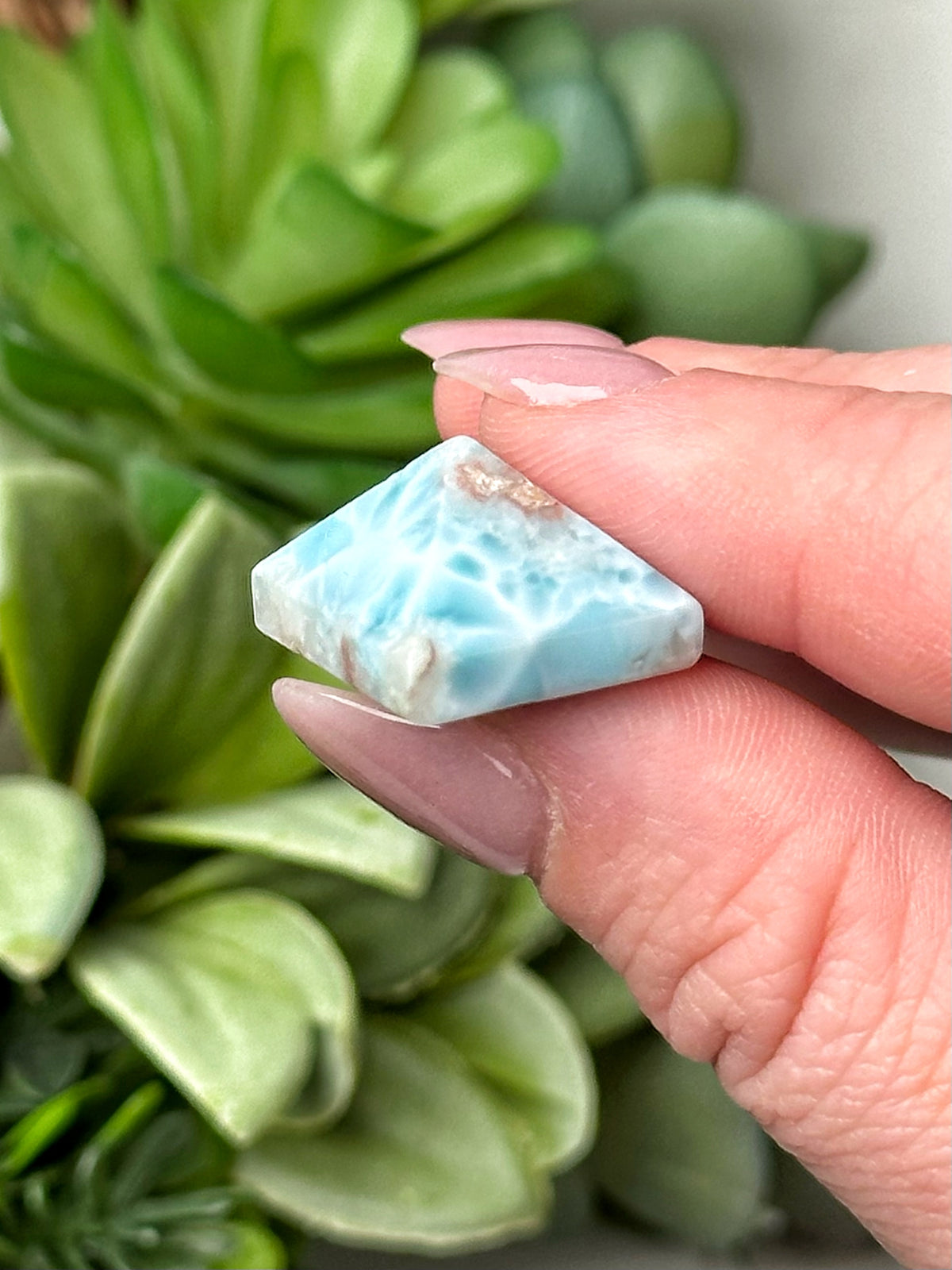 Mini Larimar Pyramid - #9