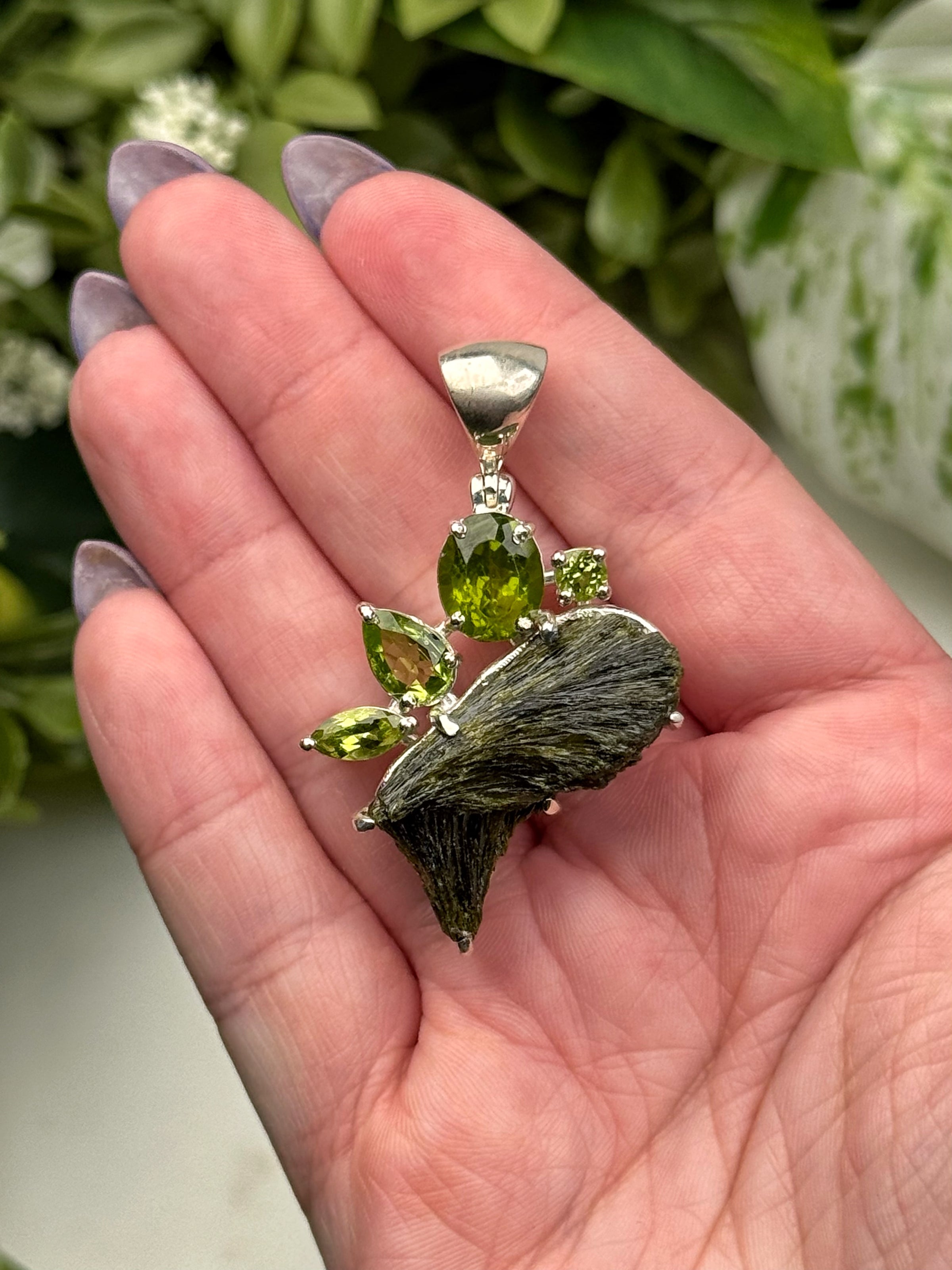 Peridot & Epidote Pendant -#1