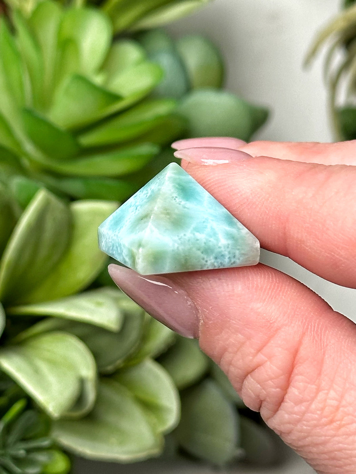 Mini Larimar Pyramid - #10