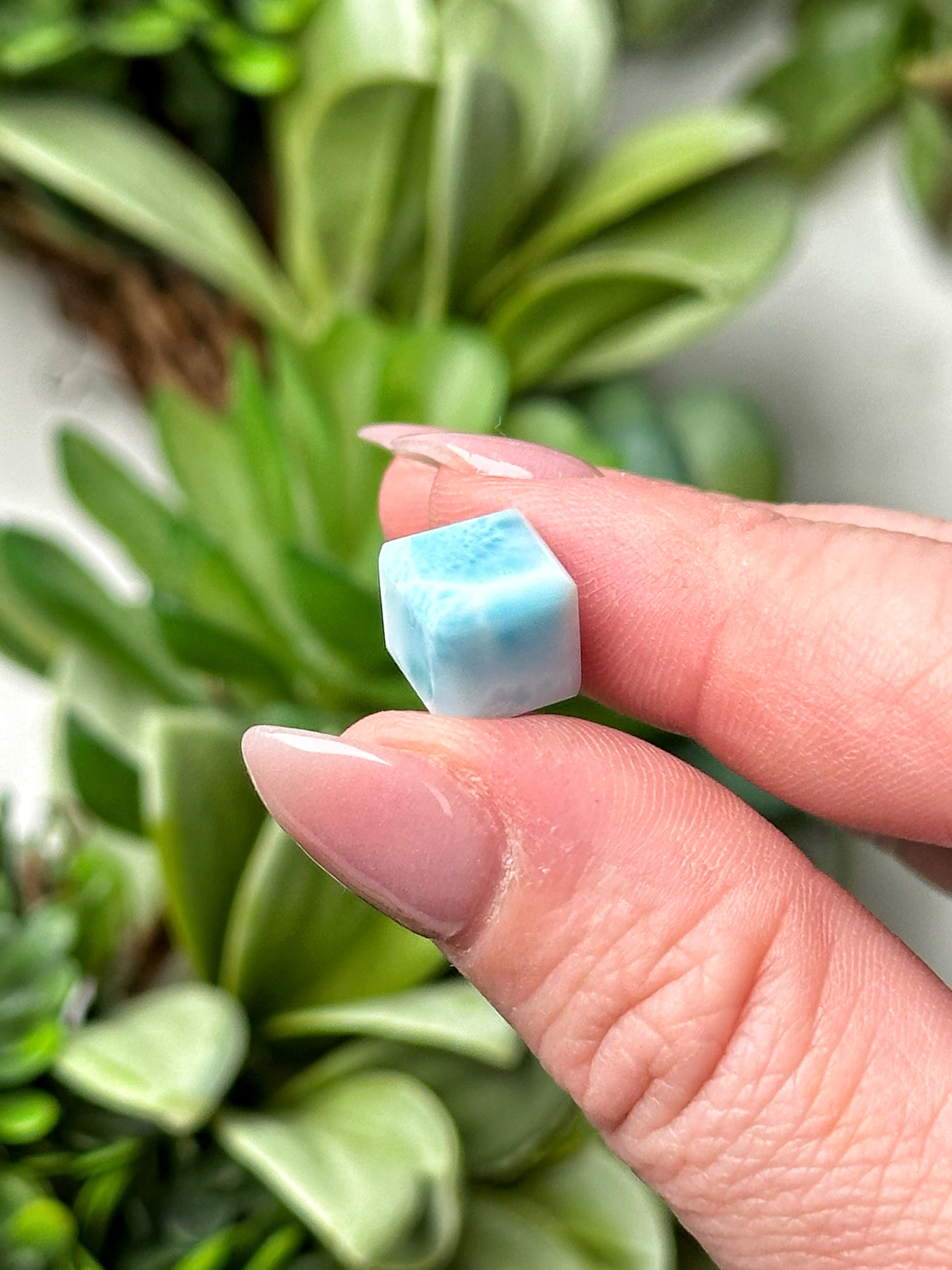 Mini Larimar Cube - #15