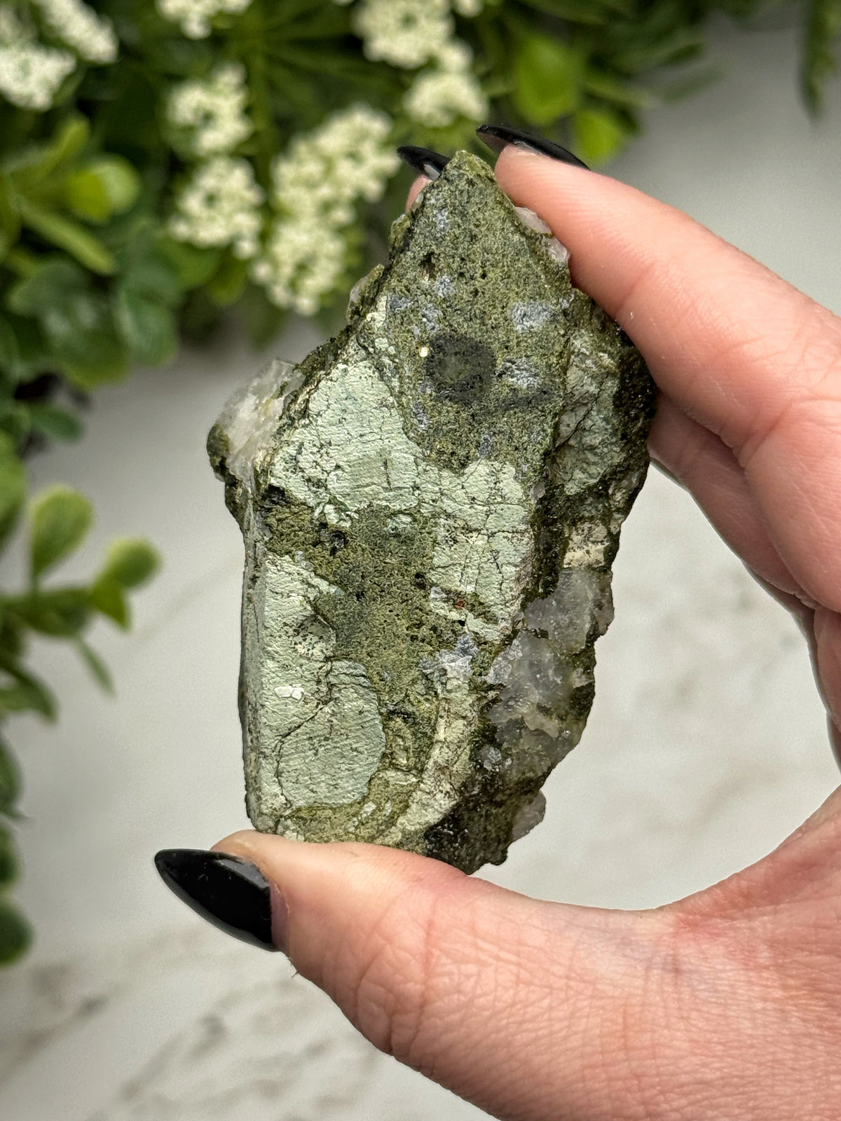 Raw Epidote in Quartz - #11