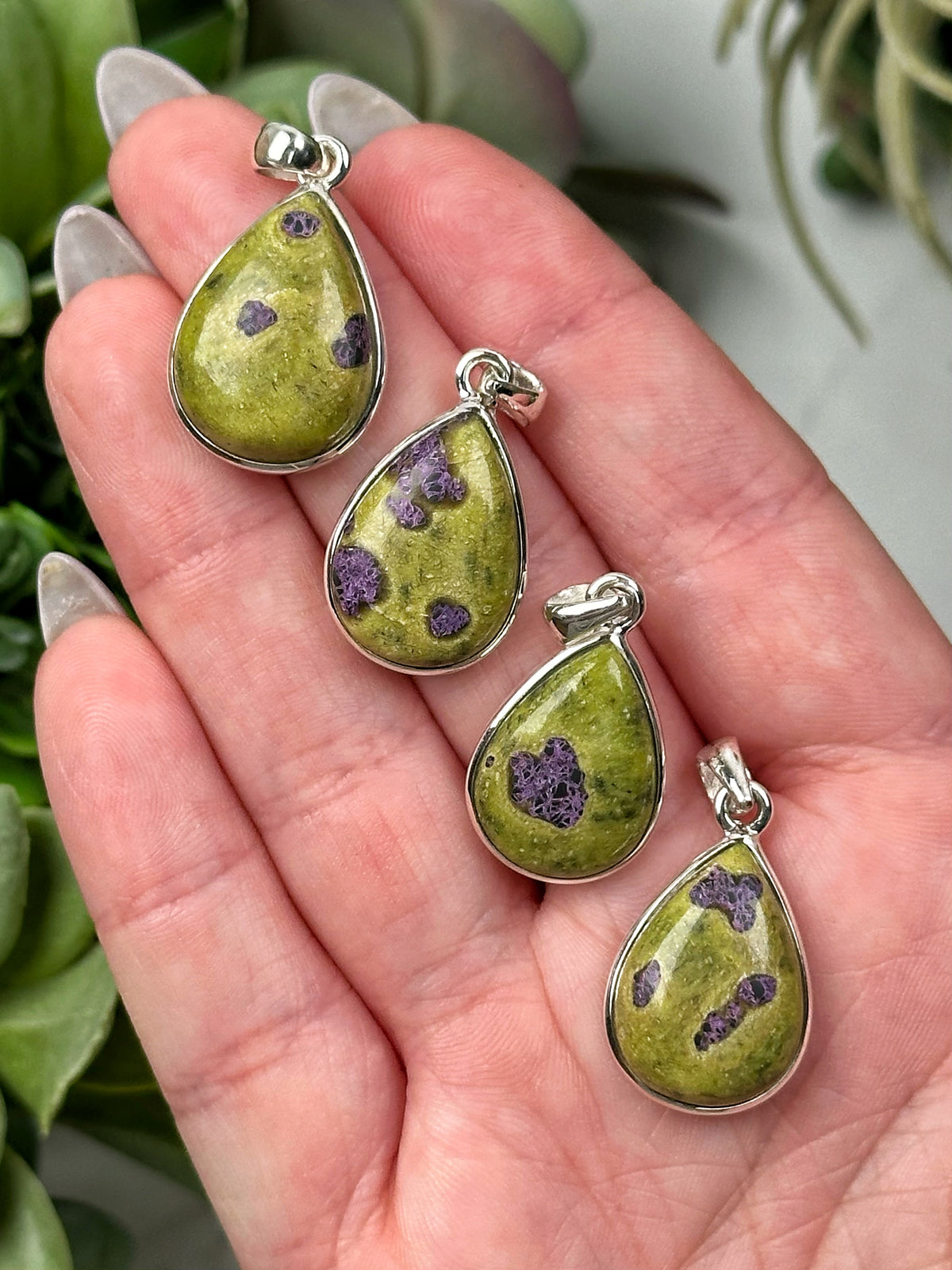 Atlantisite Pendants - Heart, Third-Eye & Crown Chakras - No. 52