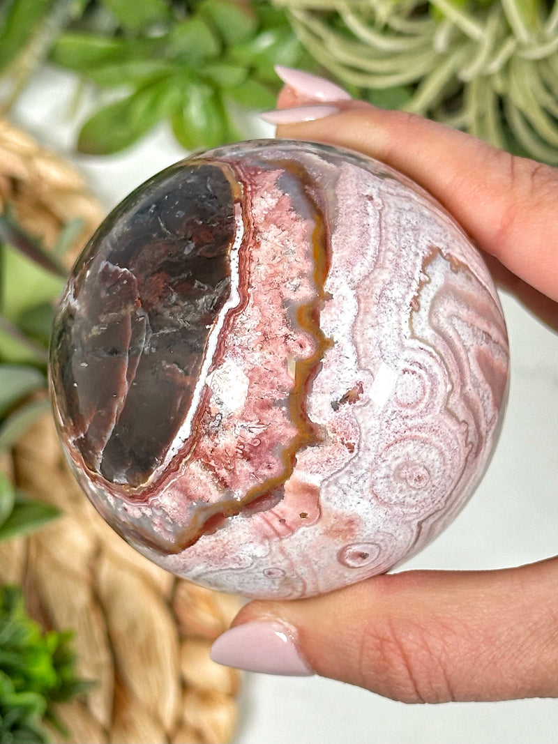 Crazy Lace Agate Sphere - #1