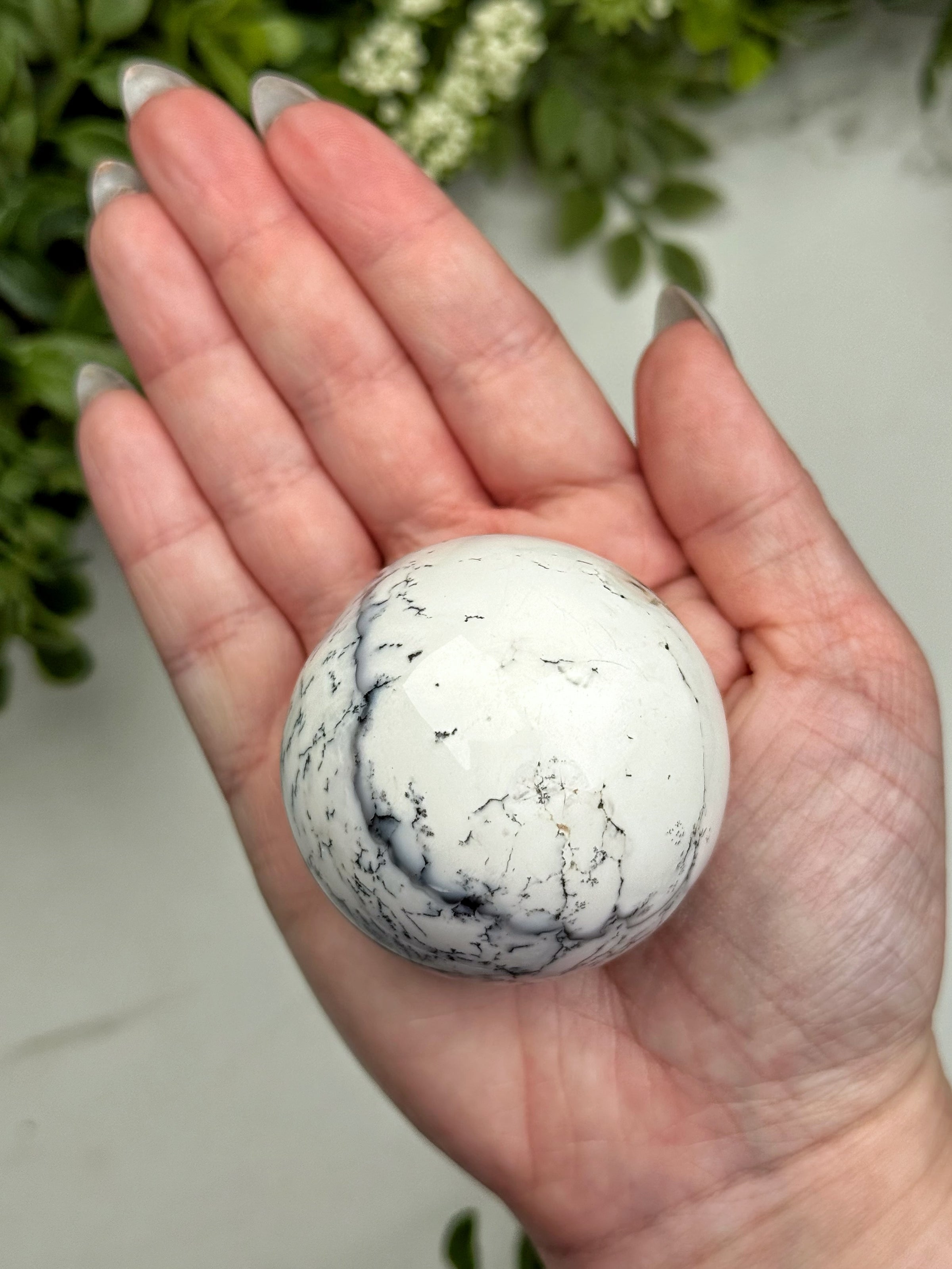 Dendritic Opal Sphere - #1