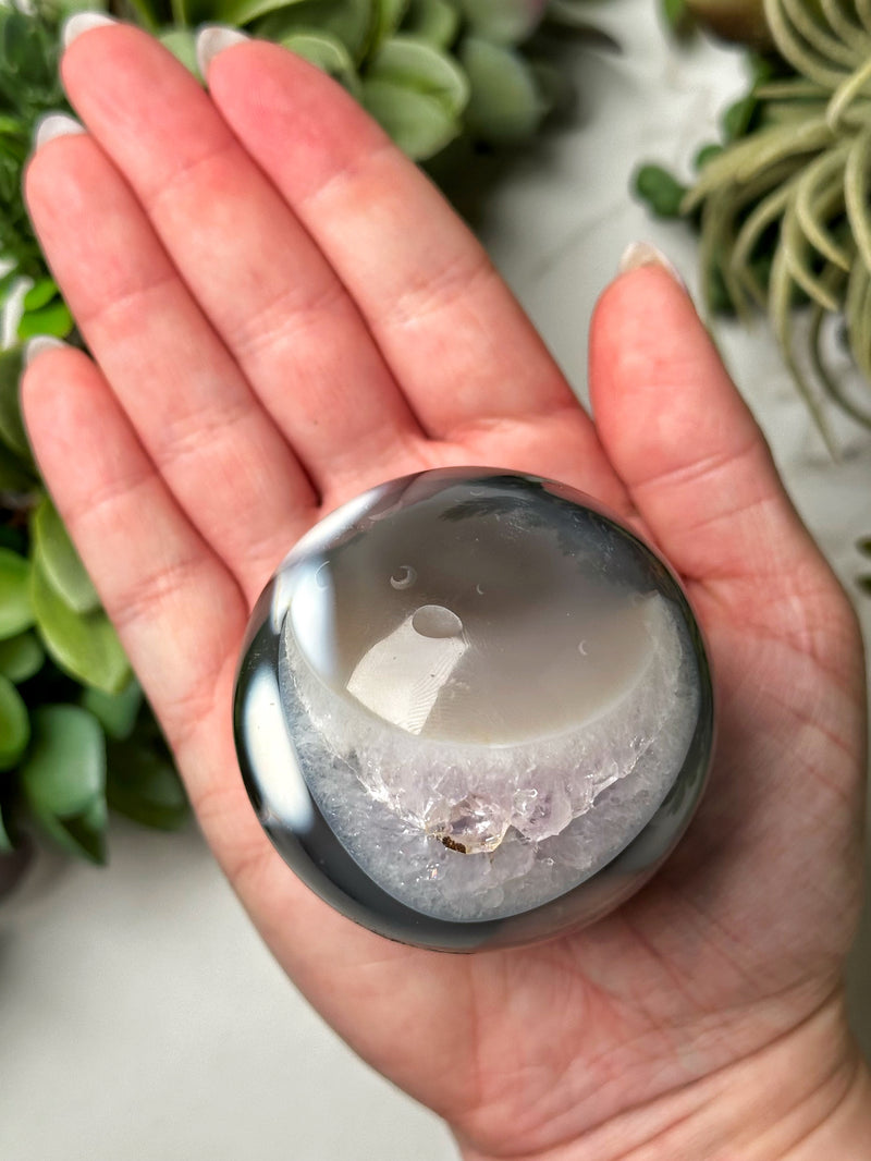 Orca Agate Sphere - #13