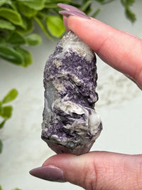 Purple Fluorite on Quartz - #11