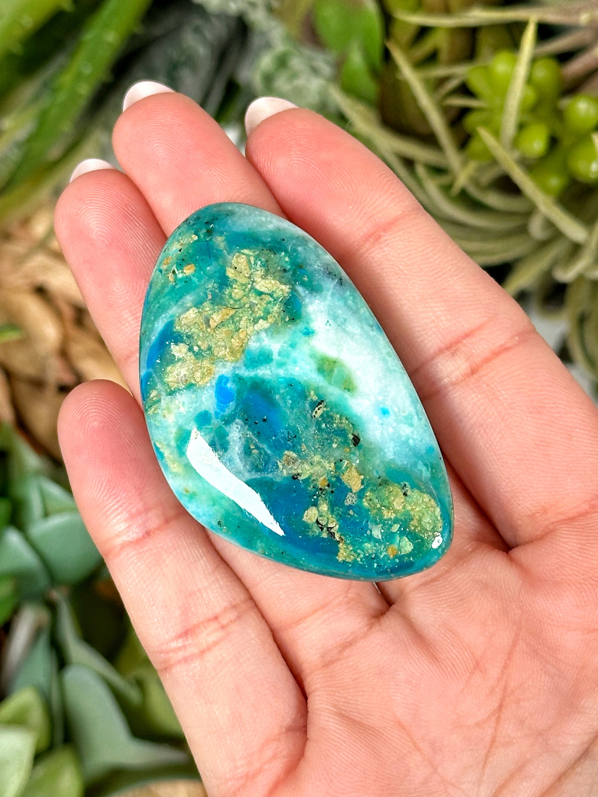 Peruvian Blue Opal Palmstone - #1