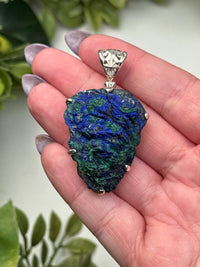 Azurite Malachite Dragon Pendant - #1