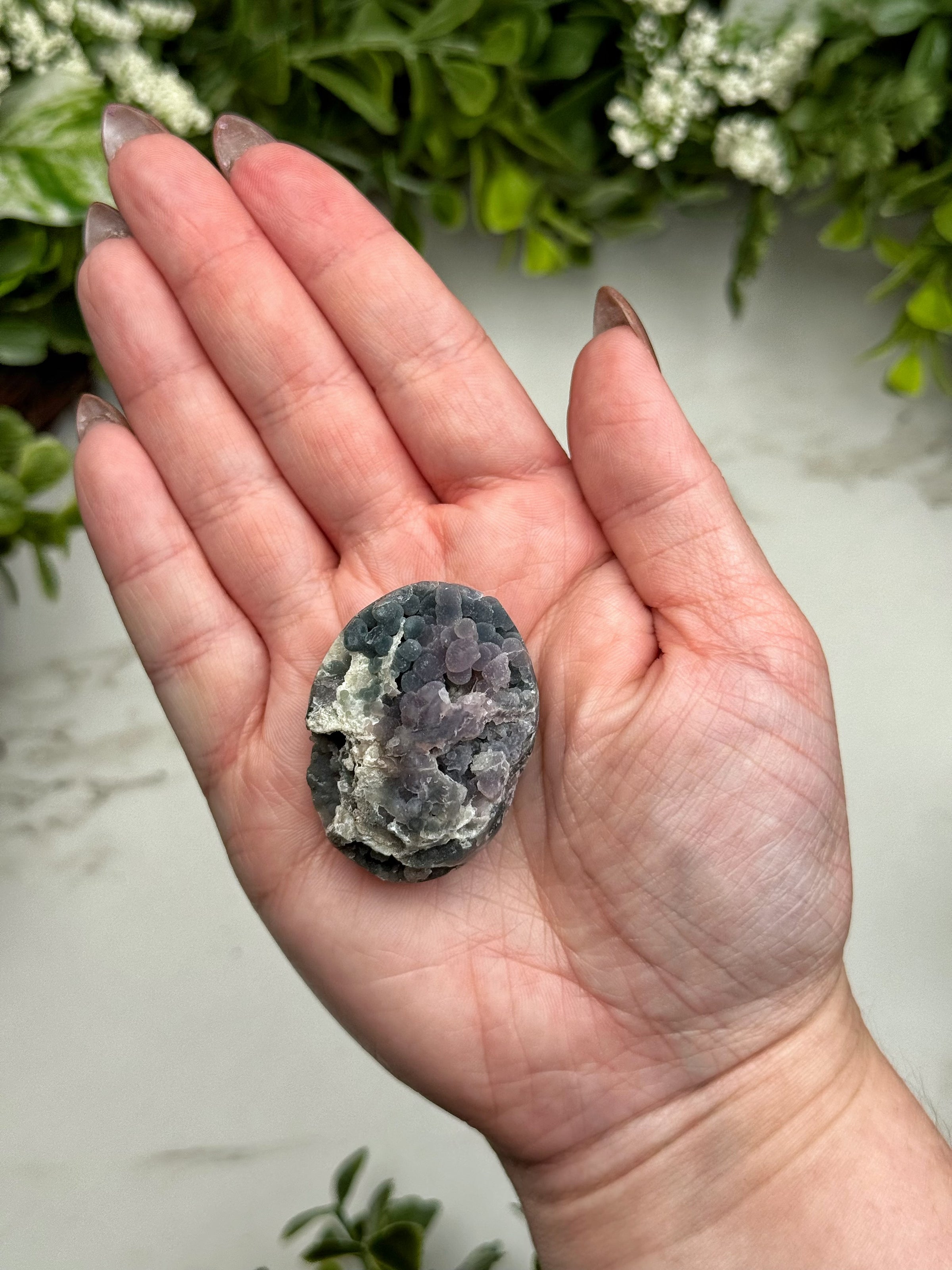 Grape Agate Palmstone - #17