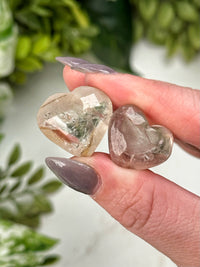 UV Reactive Amethyst Mini Hearts - Crown & Third-Eye Chakras - No. 63