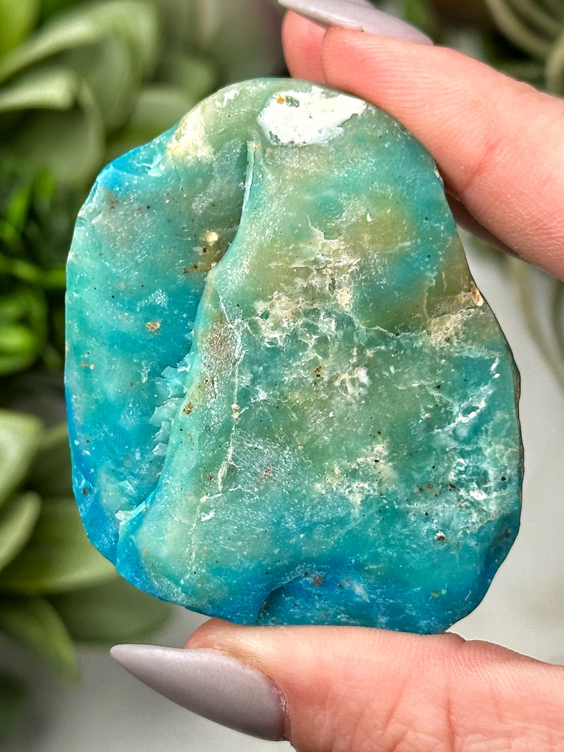 Blue Opal with Amethyst Dragon - #1