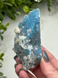 Shattuckite with Quartz - #12
