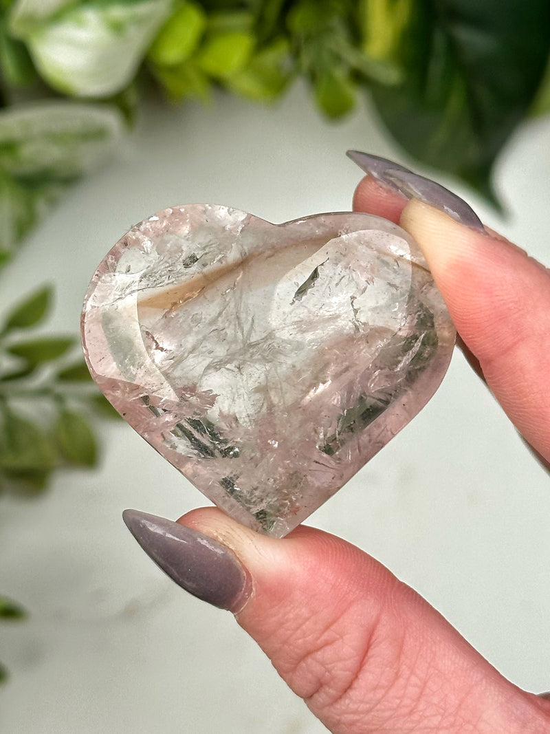 UV Reactive Amethyst Heart - #4