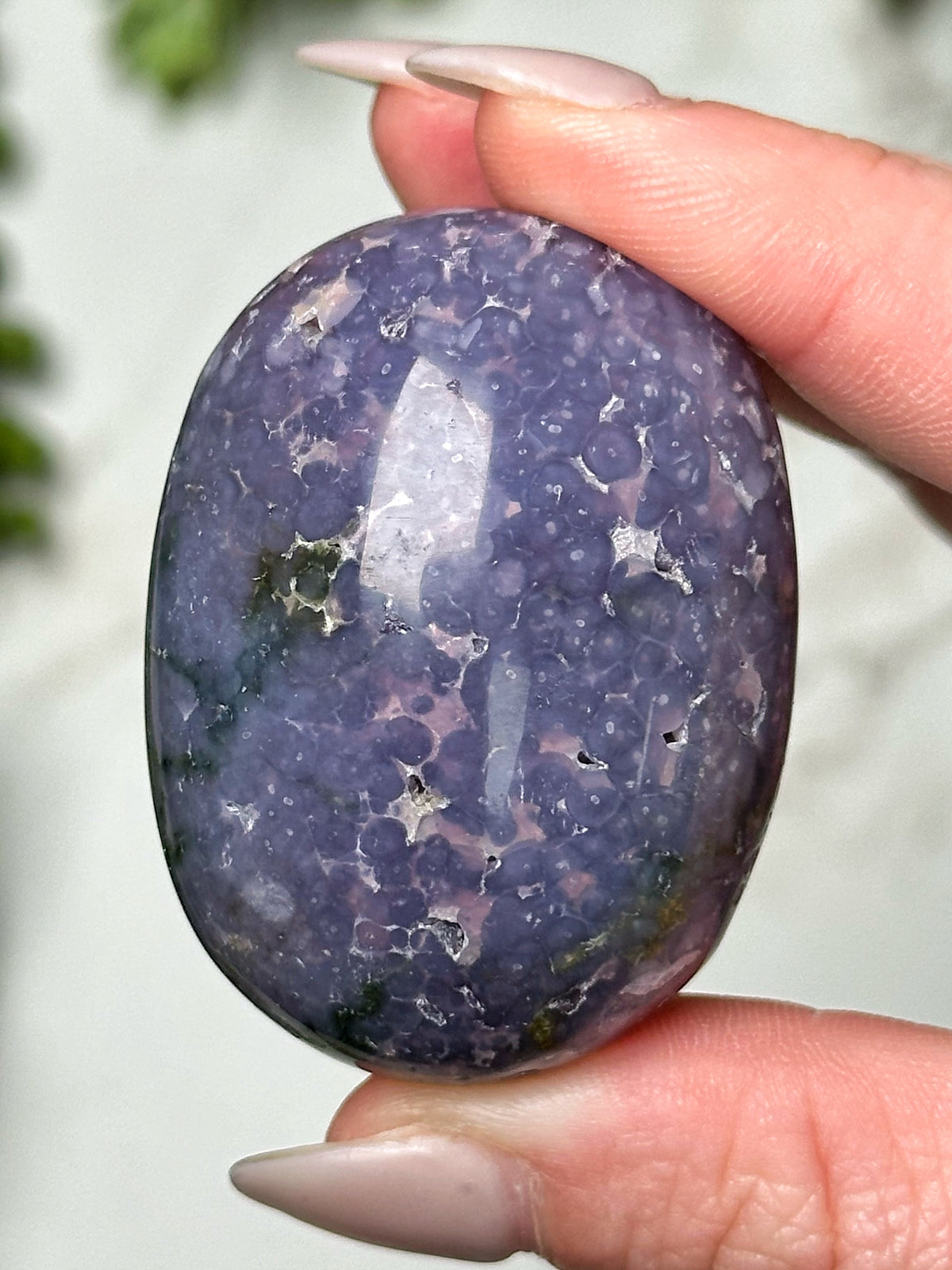 Grape Agate Palmstone - #15