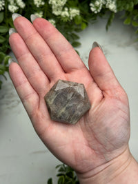 Moonstone with Sunstone Hexagon - #13