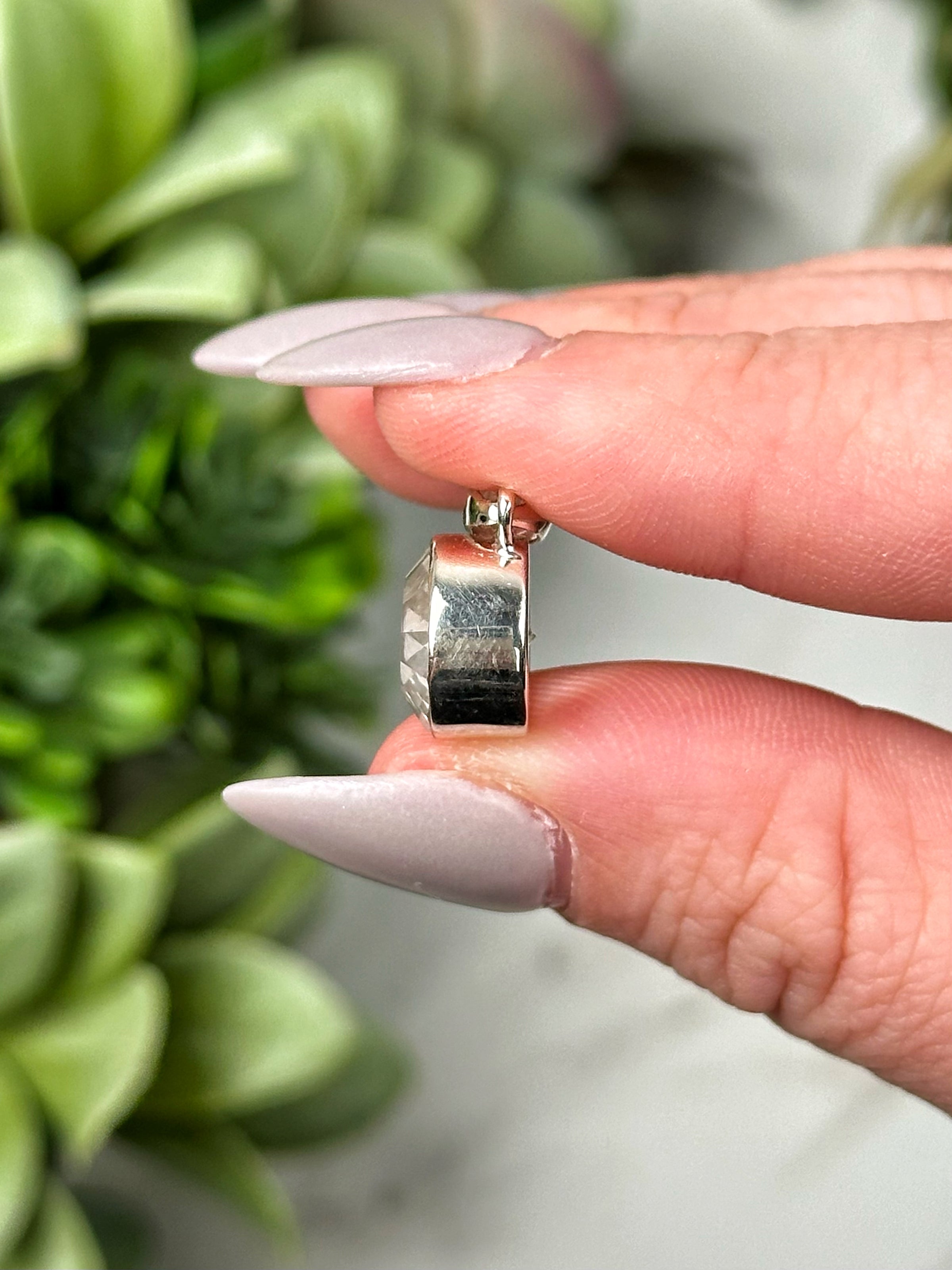 Faceted Herkimer Diamond Pendant - #3