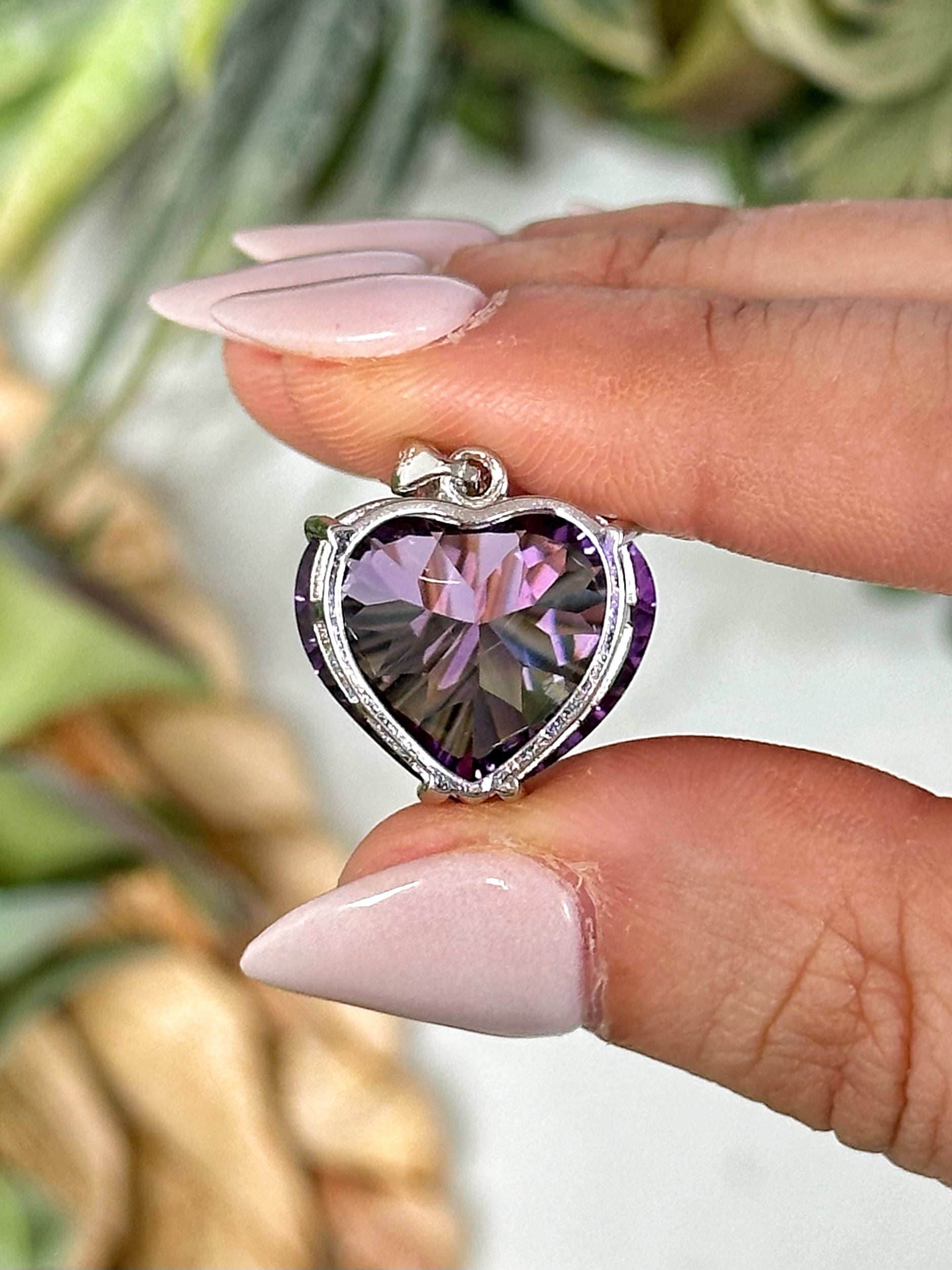 Amethyst Heart Pendant - #2