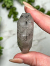 Black Tourmaline in Quartz Faceted Heart - #7