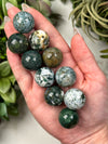 Moss Agate Mini Sphere - Heart Chakra - No. 30