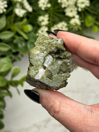 Raw Epidote in Quartz - #13