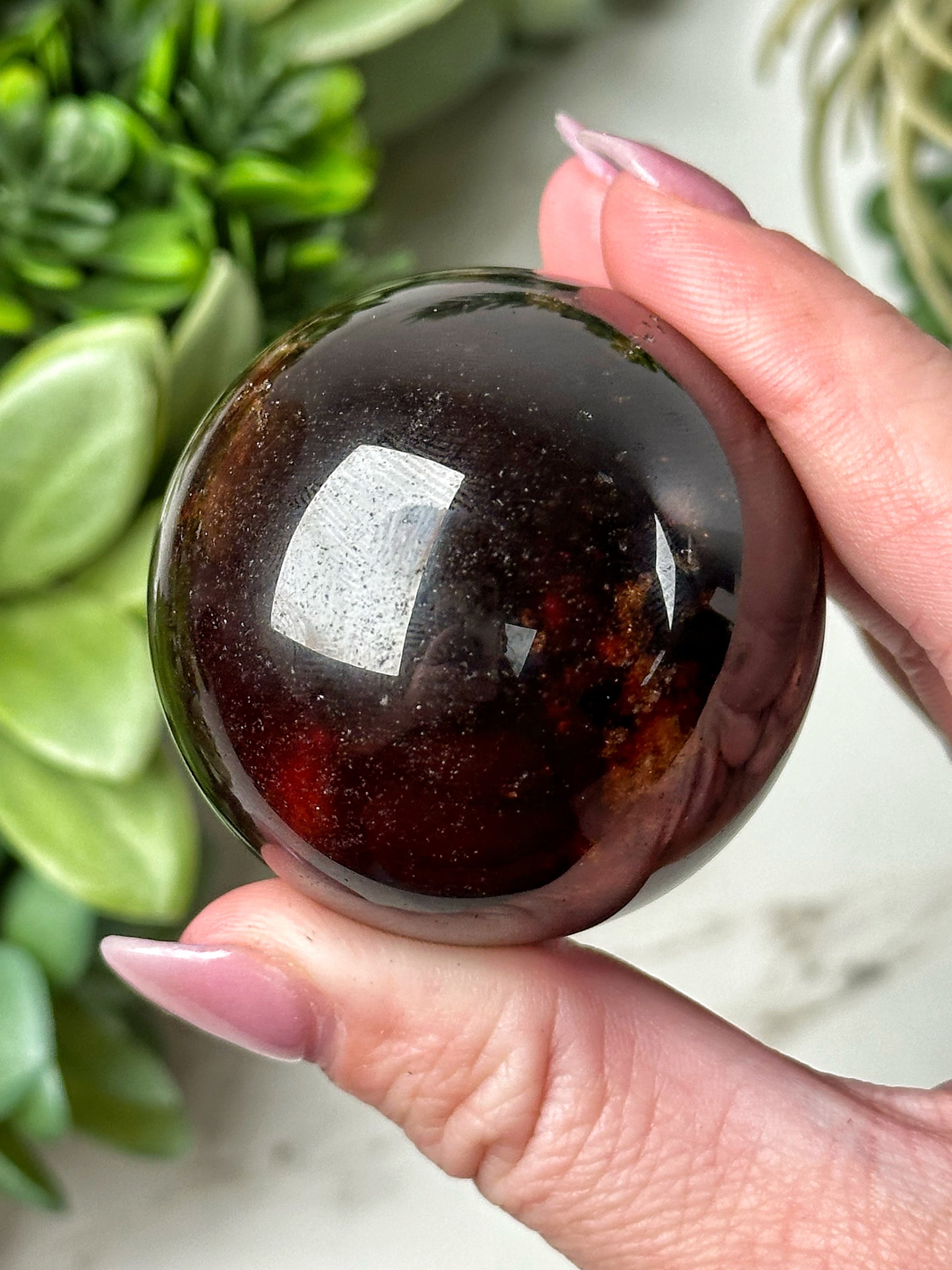 High Quality Hessonite Garnet Sphere - #1