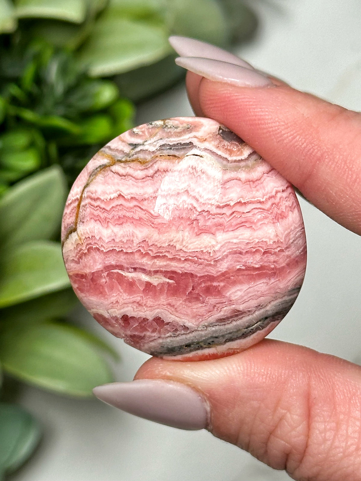 Rhodochrosite Palmstone - #14