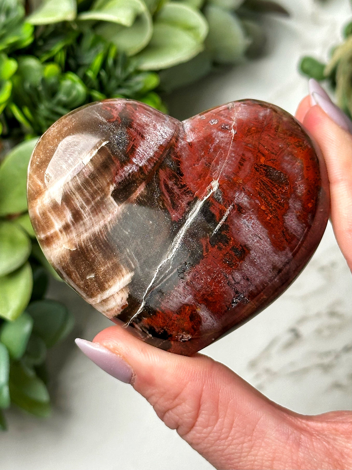 Petrified Wood Heart - #14