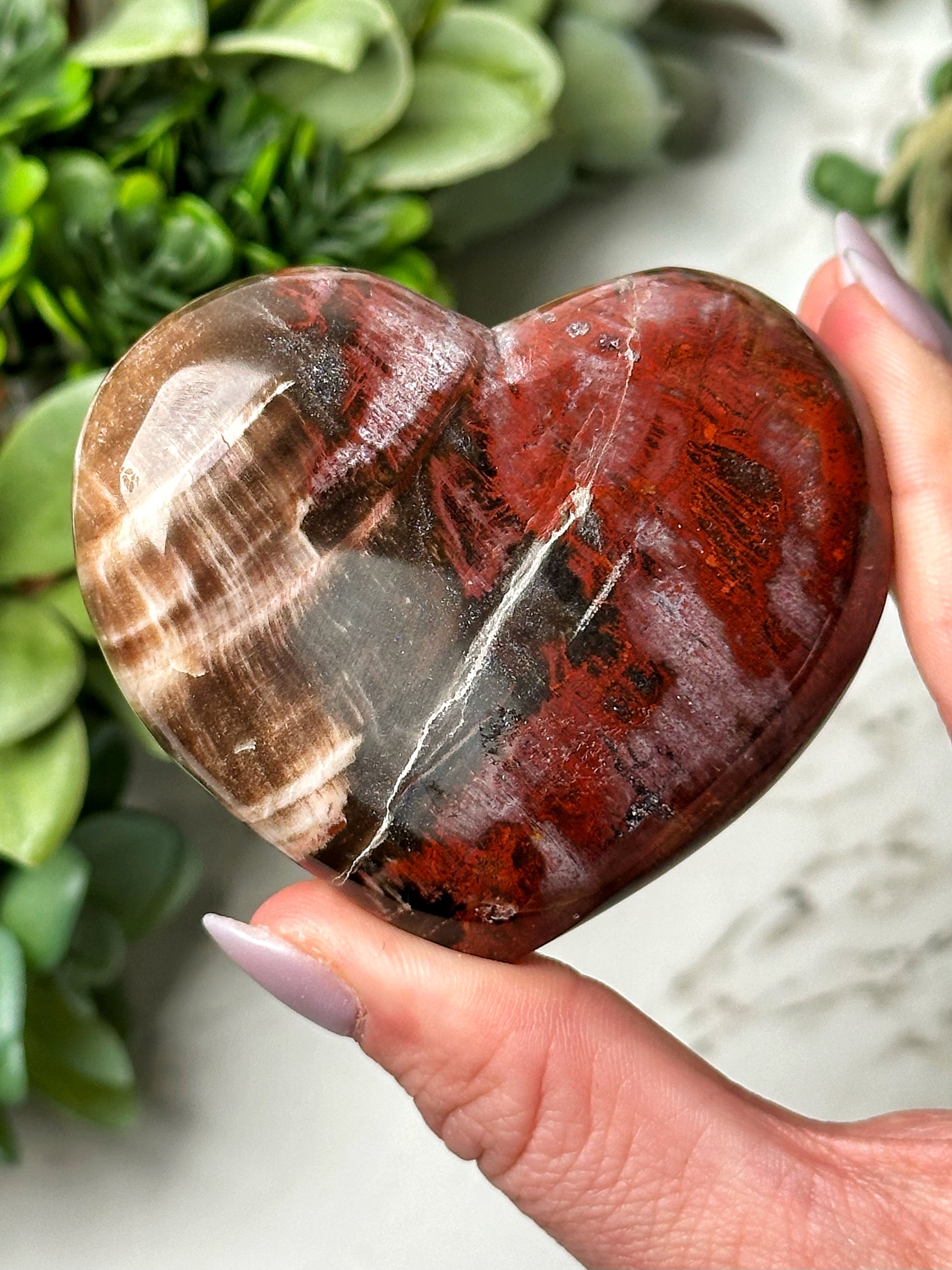 Petrified Wood Heart - #14