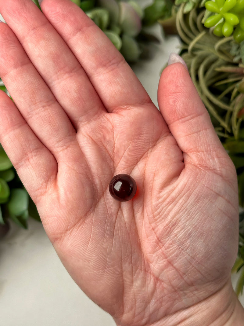 High Quality Hessonite Mini Garnet Sphere - #8