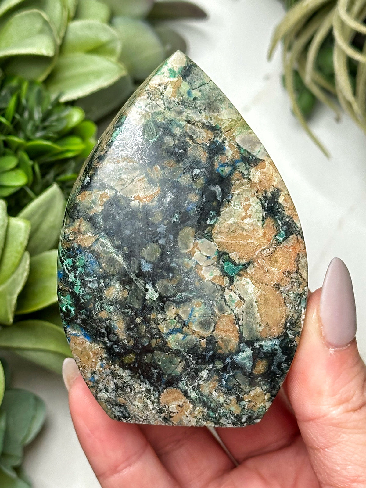 Azurite Chrysocolla Flame - #7