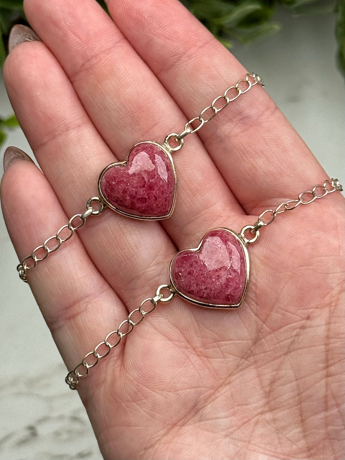 Rhodonite Bracelets - Heart Chakra - No. 69