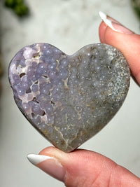 Grape Agate Heart - #1