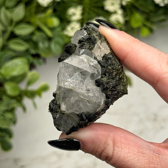 Raw Epidote in Quartz - #12